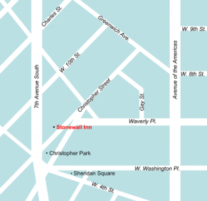 Stonewall Inn in Greenwich Village Map